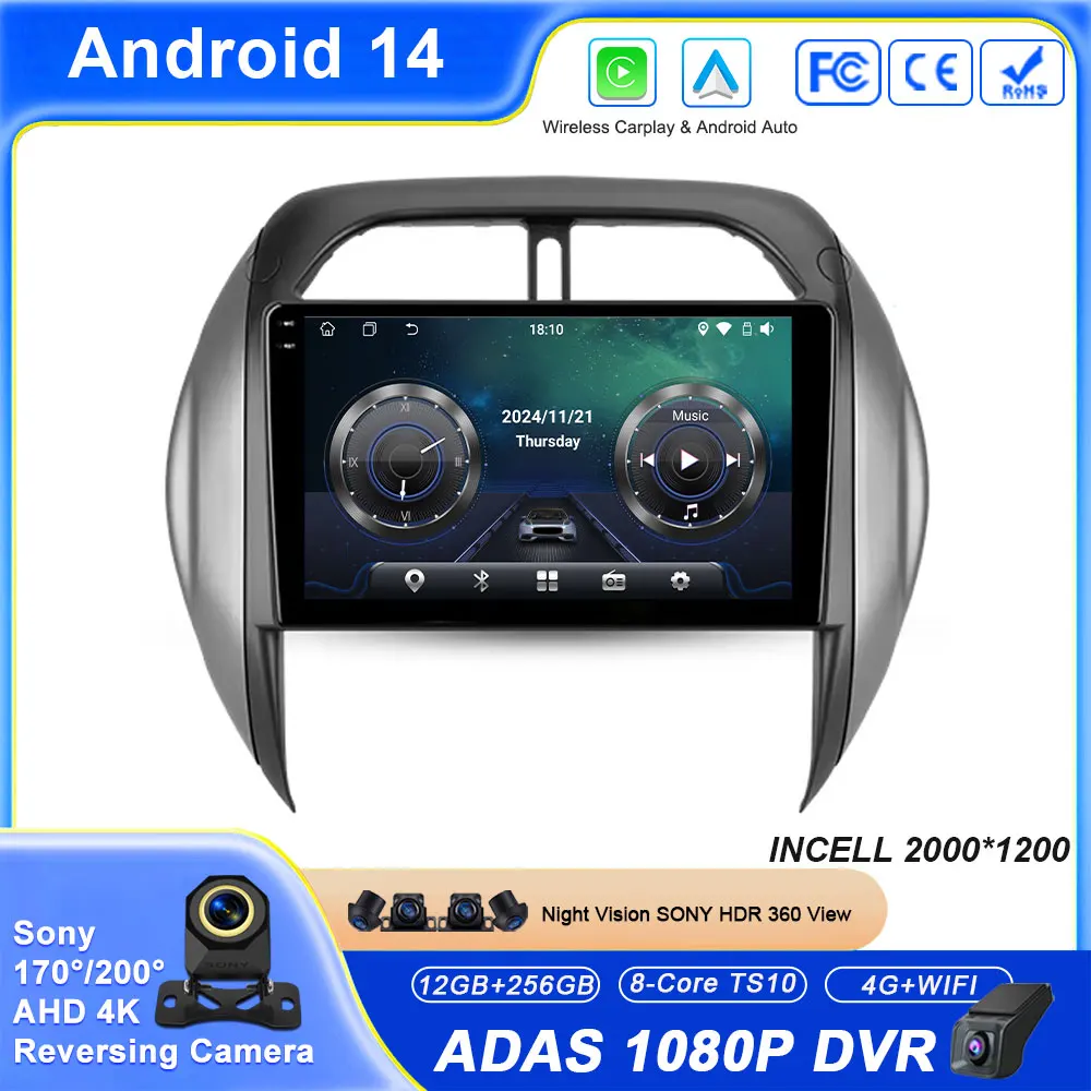 

Автомобиль Android для Toyota RAV4 2 CA20 CA20W XA20 2003-2005 Радио Carplay Навигация GPS Головное устройство Стерео BT WIFI NO 2DIN DVD