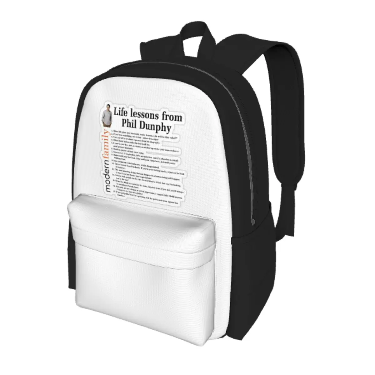 

Life Lessons Phil Dunphy Student Backpack School Bag Hiking Travel Daypack for Men Women Bookbag Shoulder Bags