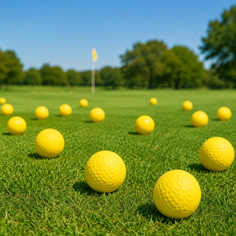 6/12PCS Geel PU Golf Oefenbal - Practice Equipment For Golf recensie en prijs