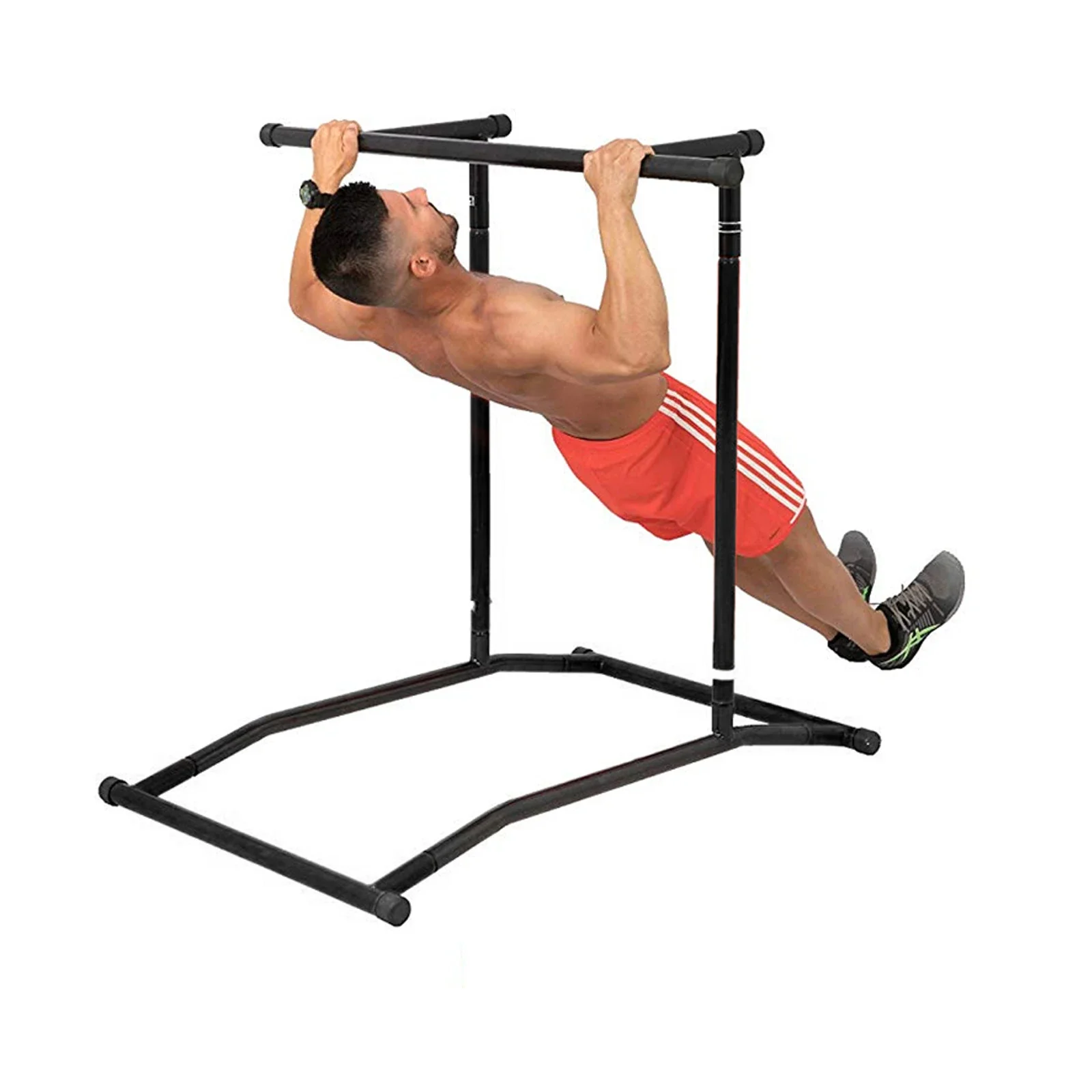 Home Gym Fitness Metal Push up bar Dip Station Dip Stand bar and Pull up bar Single Piece