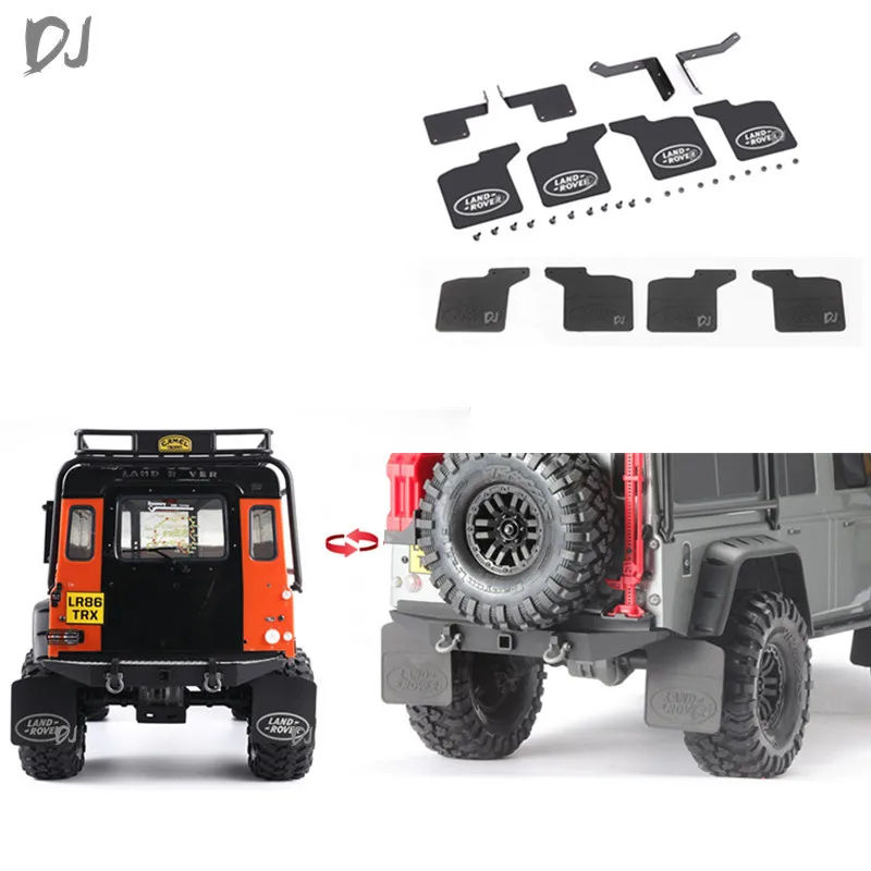 Dianteiro e traseiro de borracha fender metal suportes para trx4 defender rc carro controle remoto acessórios atualização