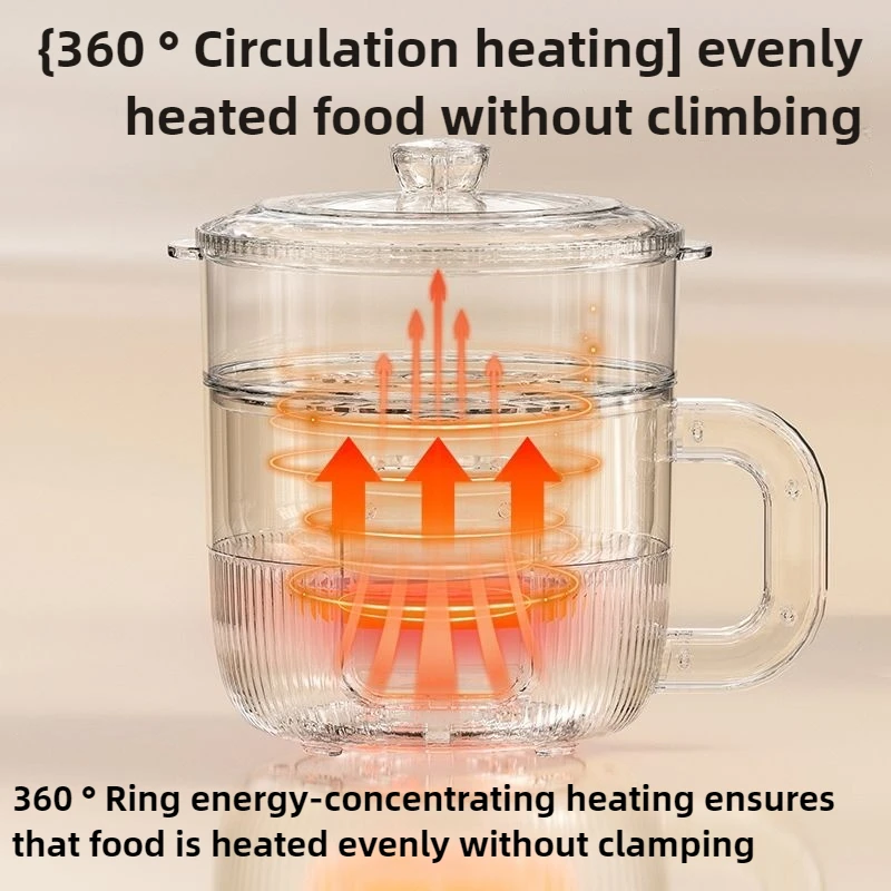 وعاء طبخ كهربائي متعدد 600 وات أجهزة منزلية 1.8 لتر طنجرة ضغط الأرز الذكية تبخير لأعلى ولأسفل سهلة التنظيف