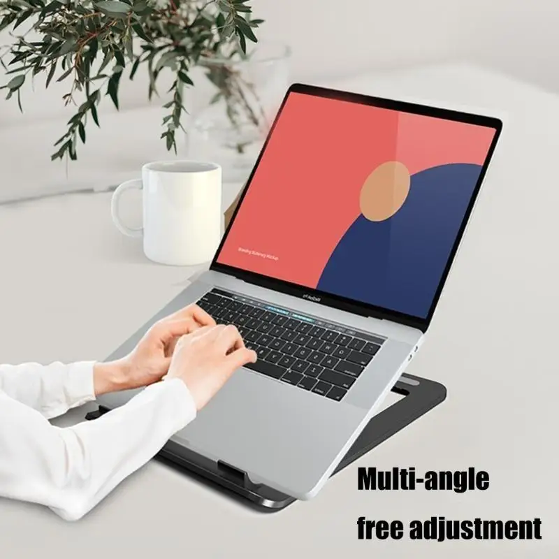 652F Laptop Lift, Enhances Ventilation Folding Stand with Thick Build, Base for Work and Home Environment