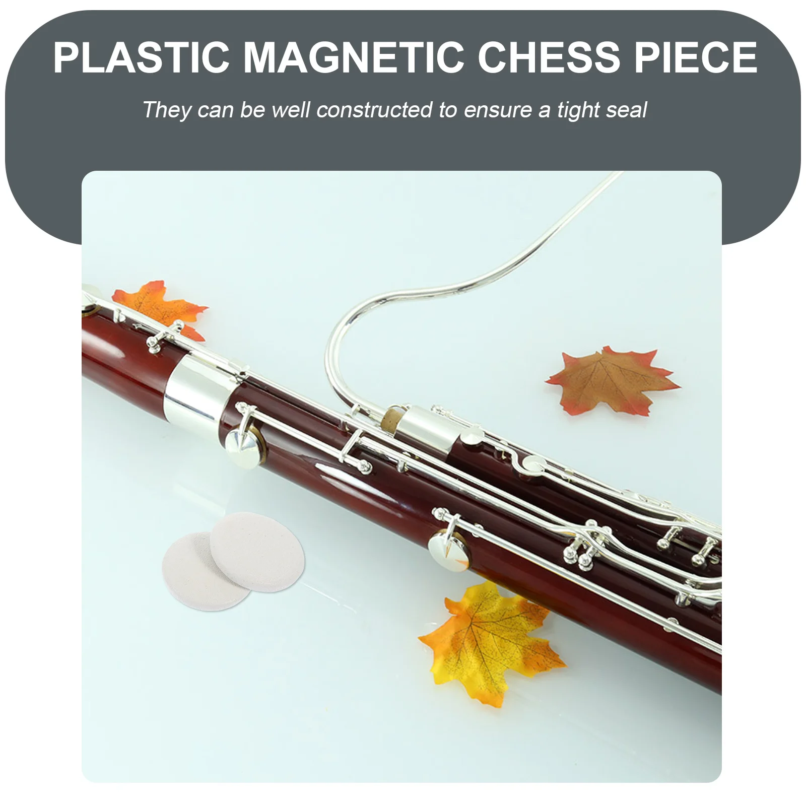 24Pcs Bassoon Pads Sound Blocking Cushions User Friendly Design Widely Loved by Musicians White Bassoon Pads Sound Hole Gaskets