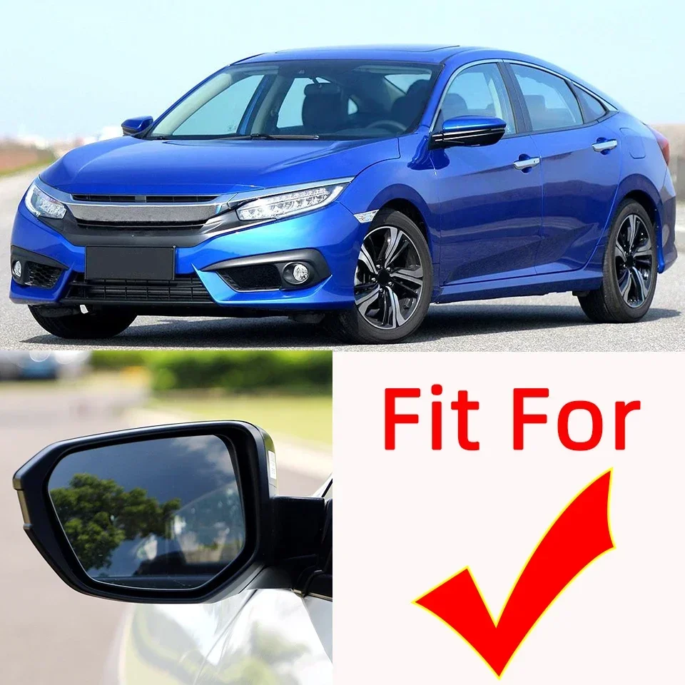 Left Right Side Rearview Mirror Glass Lens For Honda Civic 10th 2016-2020 FC1 FC7 With Heated Function Outer Mirror Heating Lens