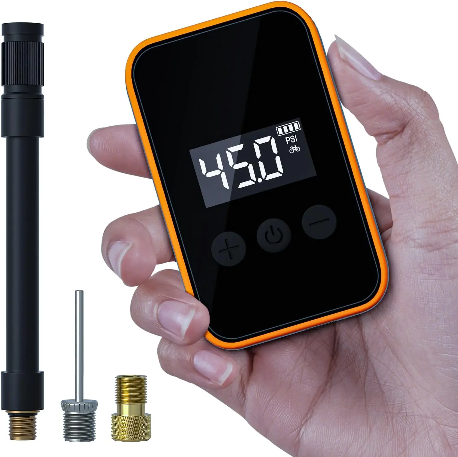 

Electric Bike Tire Pump Mini Bicycle Pump,150PSI Air Compressor with Digital Pressure Gauge,Smart Tire Inflator Portable Air Pum