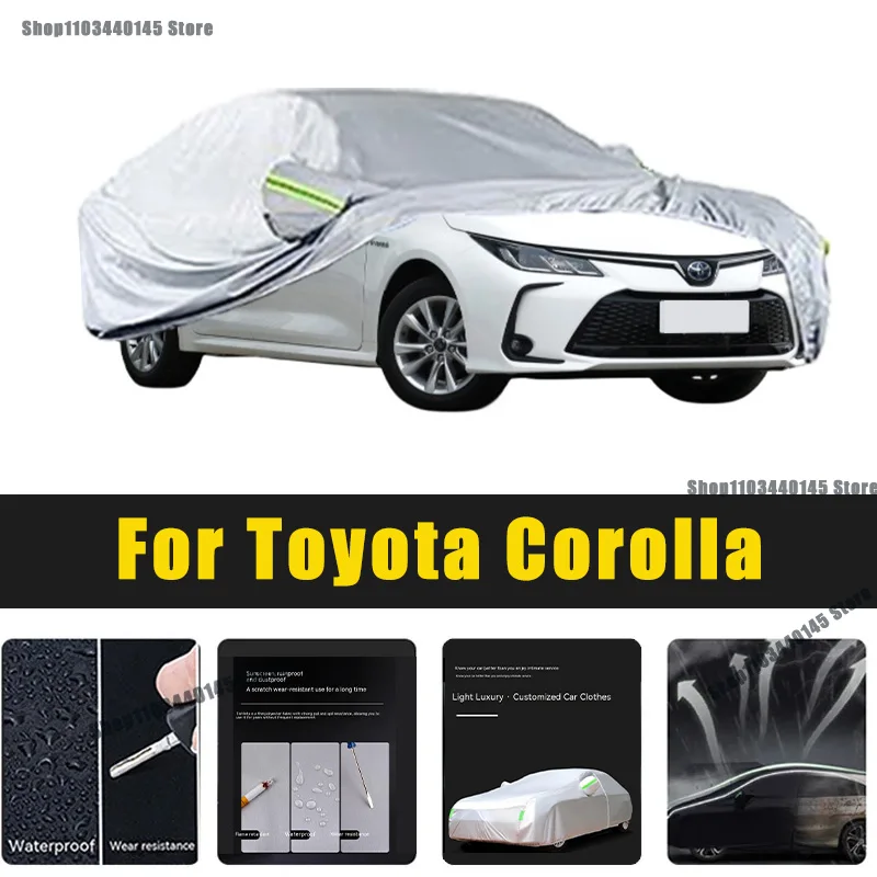 

Full Car Covers Outdoor Sun UV Protection Dust Rain Snow Oxford cover Protective For Toyota Corolla Accessories car umbrella