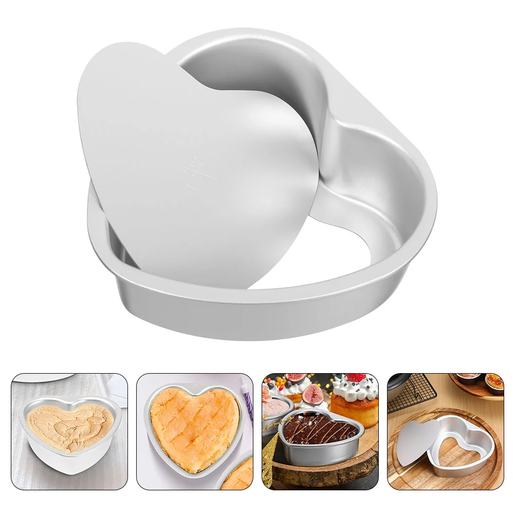 3pcs Heart Shaped Cake Mold Aluminum Alloy Non stick Baking Pan Easy Demould 4 Inch Oven Safe Home Bakery Use Cake Pan