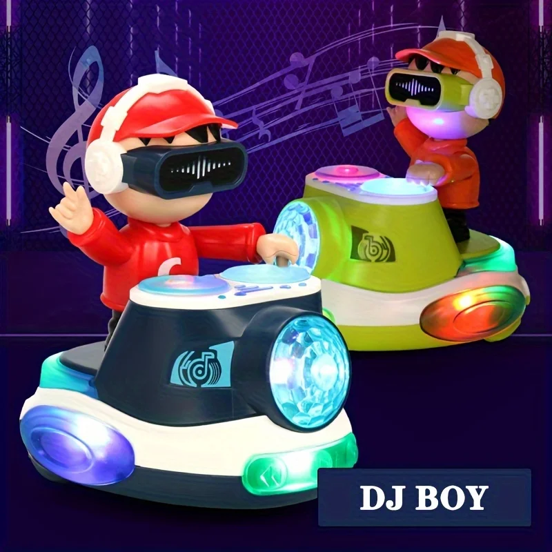 Electric Dancing DJ Boy Toy Will Turn Turn Music Lighted Toys Rock DJ Playing Electronic Music Boy Thanksgiving Halloween Gifts