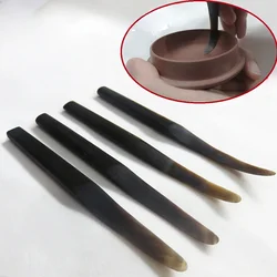 Purple Clay Teapot Tool Horn Honing Rod Manual DIY Ceramic Tea Cup Teapot Cover Inside Polishing Clean Trimming Pottery Tool