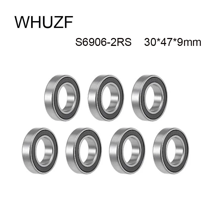 

WHUZF S6906RS Bearing Stainless Steel SS6906-2RS ABEC-5 6906 S6906-2RS S61906-2RS S6906RS S6906RZ 30*47*9 Mm Ball Bearing