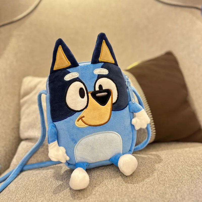 Nuovo Bluey Puppy Borsa a tracolla Borsa per matite Cartone animato per bambini Cane Bluey Famiglia Cosplay Scuola materna Borsa da scuola per