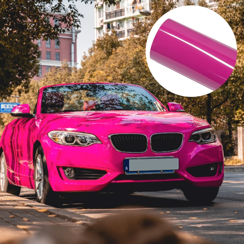 

Car Sticker Ultra Gloss Magenta Bubble Free Vinyl Film PET Auto DIY Decal Vehicle Body Self Adhesive Sticker Car Accessories