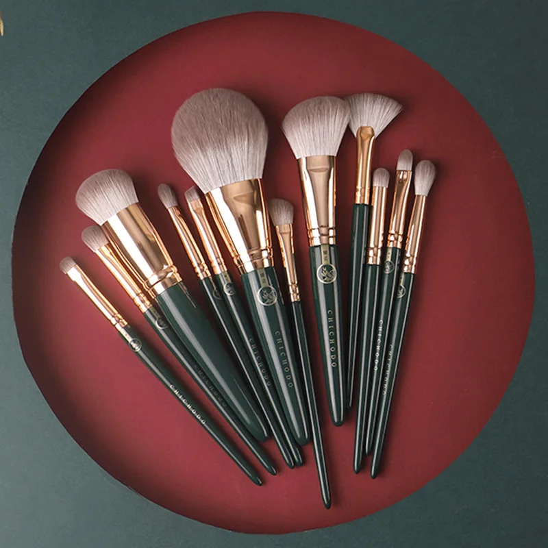 Professional Face Eye Makeup Brush Kit with Soft Natural Hair Multifunctional Cosmetic Beauty Brushes Tool