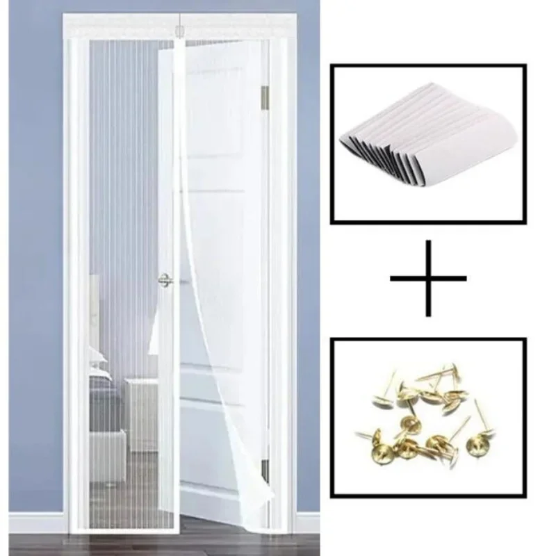 Punch-free Magnetic Mosquito Net Anti Bug Insect Fly Mesh Door Curtains Automatic Closing Screen Suitable For Home Sliding Doors