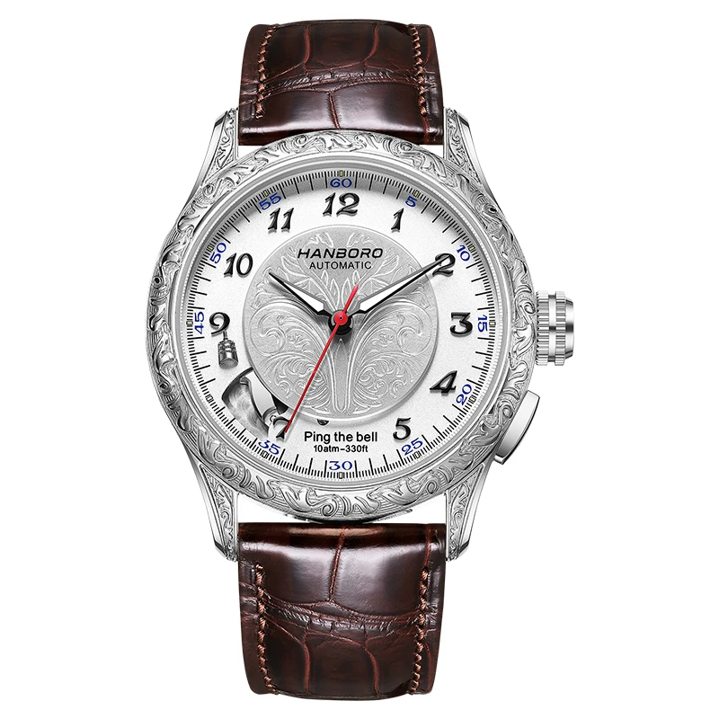 HANBORO uurlijkse klokserie volautomatisch mechanisch herenhorloge 5379