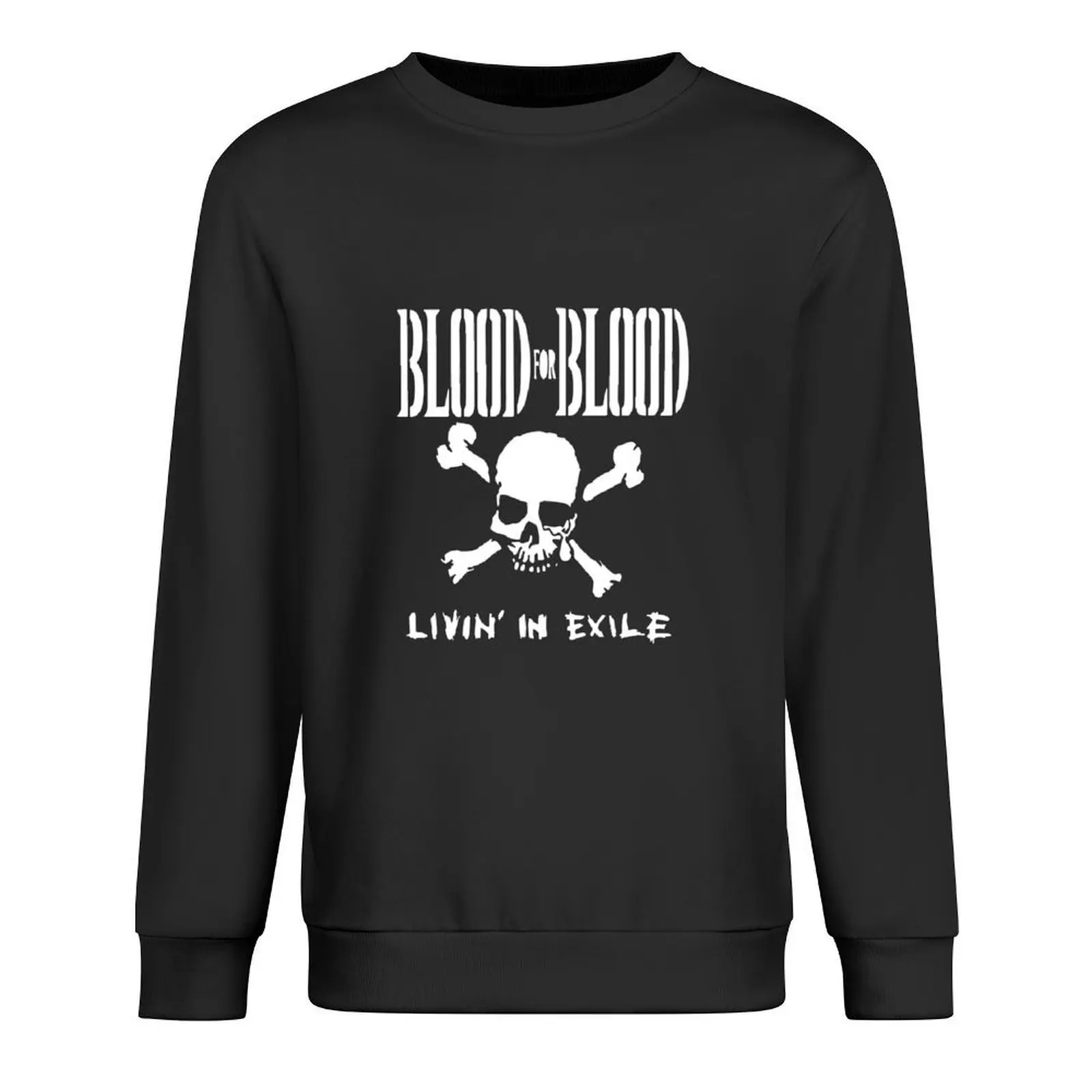 

Band Stencil - Blood for Blood White Pullover japanese style autumn jacket men mens designer clothes oversize sweatshirt