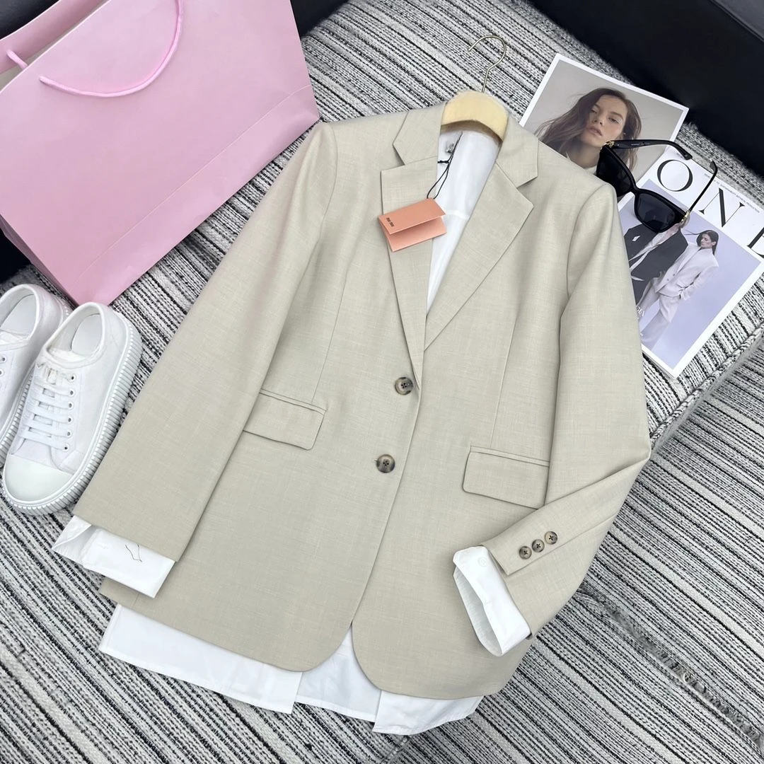 2024 new suit fashionable and thin jacket with a white edge skirt suit