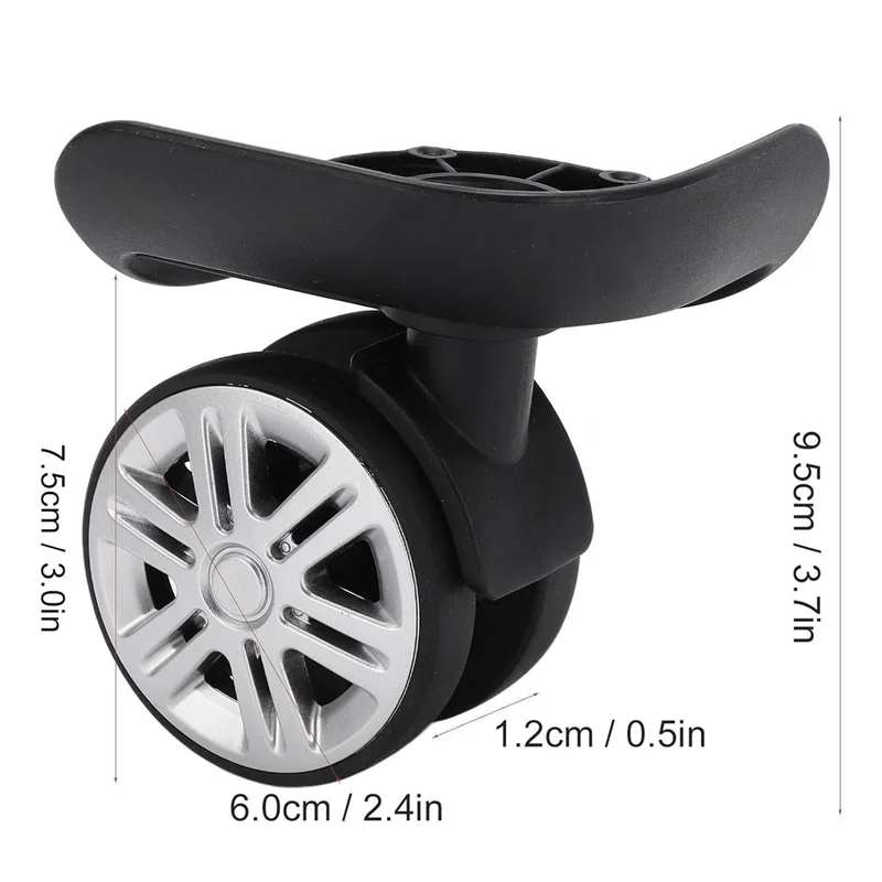 ABUN-For London Fog Kit Rodinha Mala Substituicao Para Rodas De Malastravel,2 Pair A65 Luggage Replacement Wheels view 6