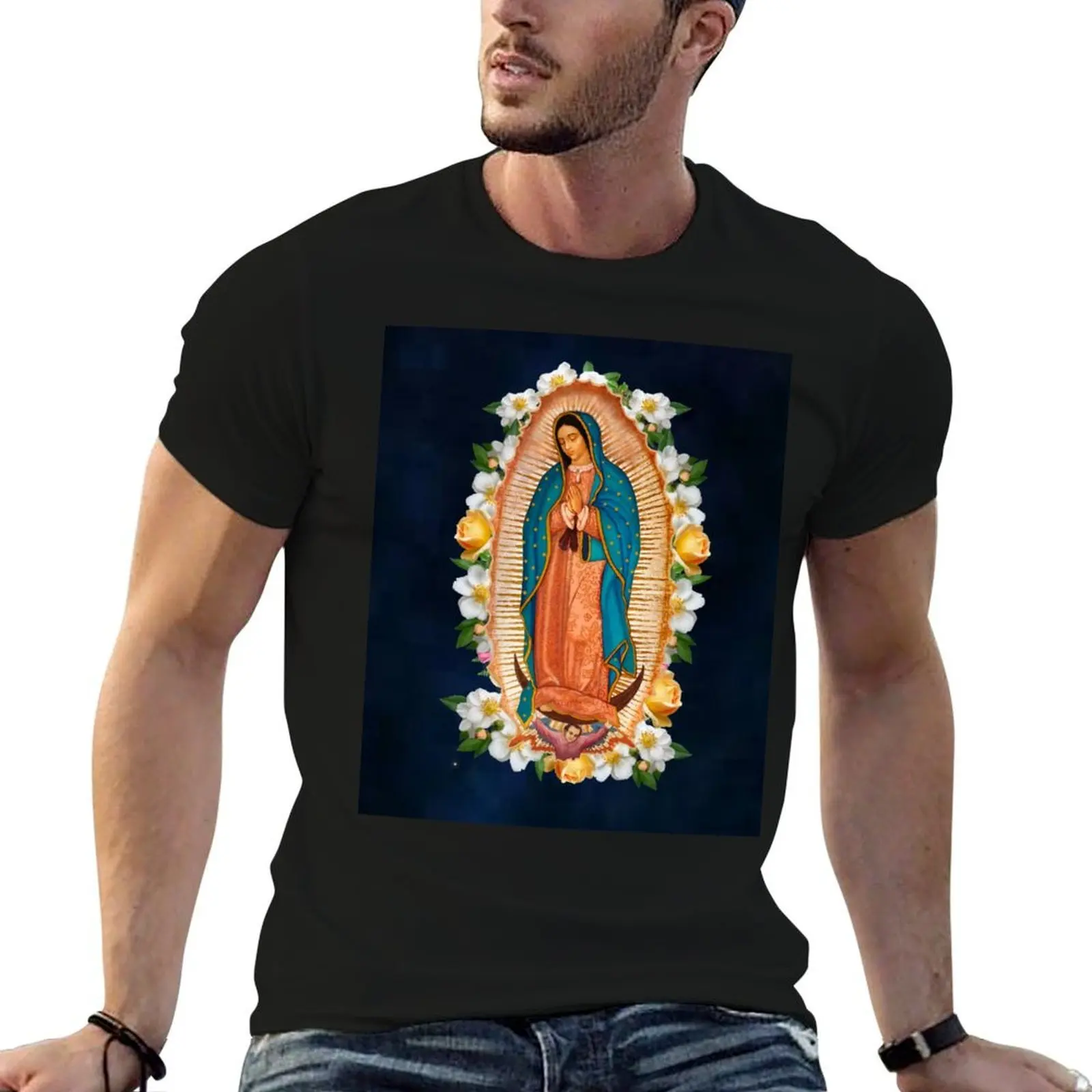 

La Virgen De Guadalupe T-Shirt t shirt man luxury funny t shirts dark humor T-Shirt