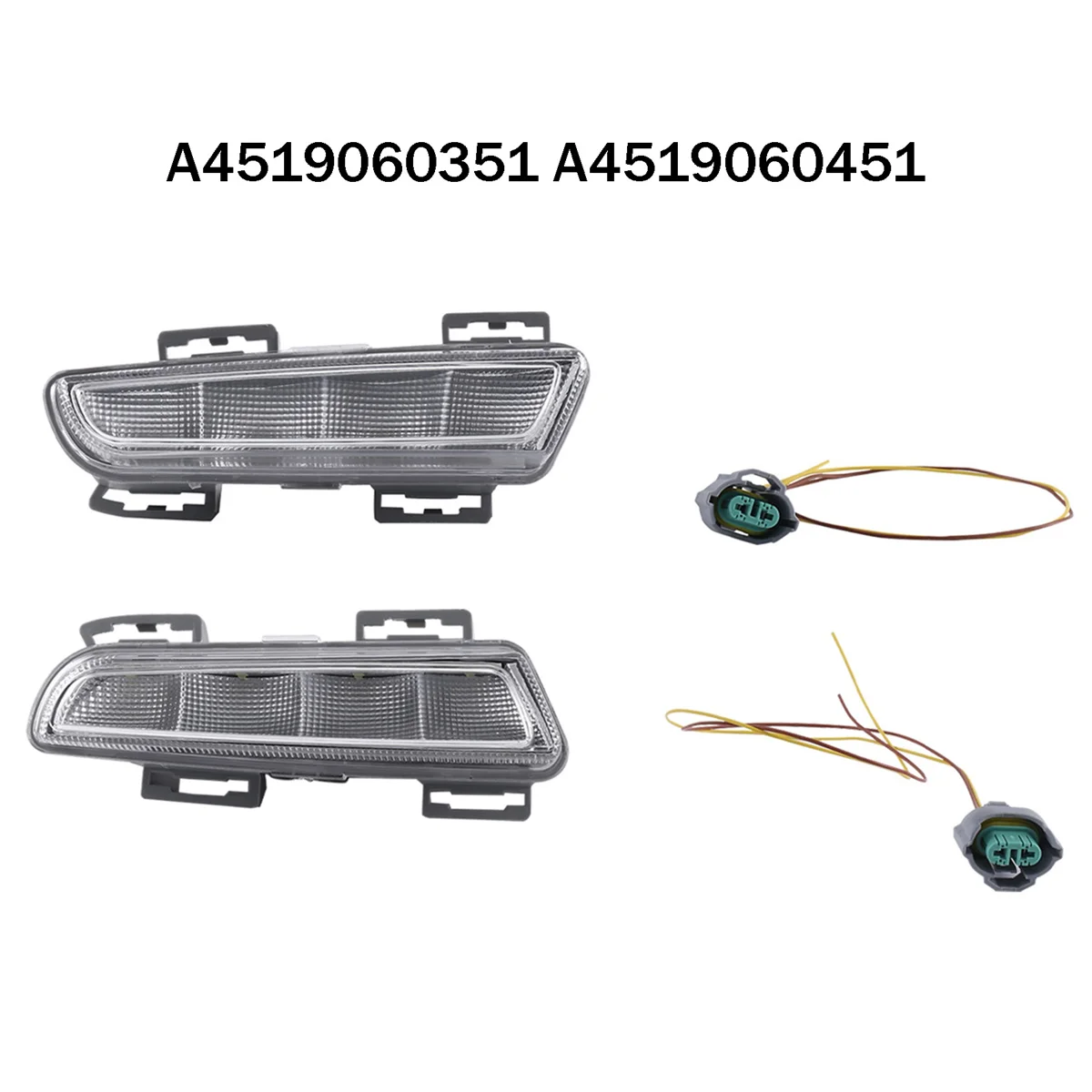 Car Front Bumper Right Side Fog Lights LED Daytime Running Lights for Benz Old Smart W451 2013-2015 A4519060451