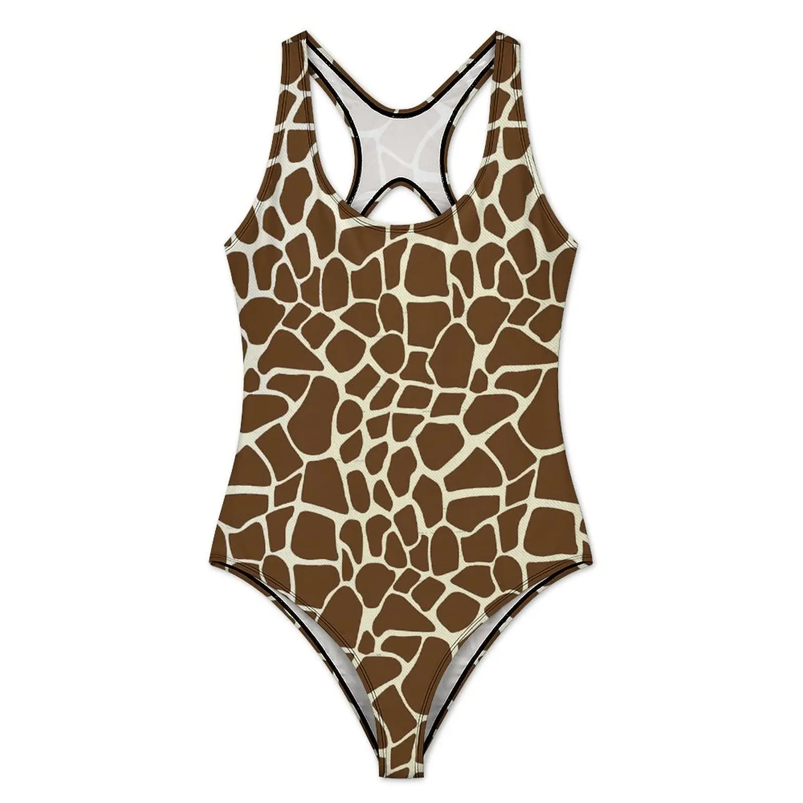 

Купальник с жирафом, коричневый купальник с животным принтом, цельный праздничный купальник для серфинга с графическим рисунком, монокини, женский сексуальный пляжный костюм с эффектом пуш-ап