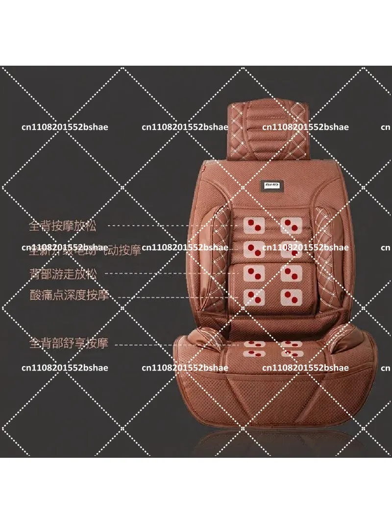 12-Point Air Massage Car Seat Cushion, Adjustable Lumbar Support Waist Pillow, Ergonomic Car Seat Heated Massager for Driver,