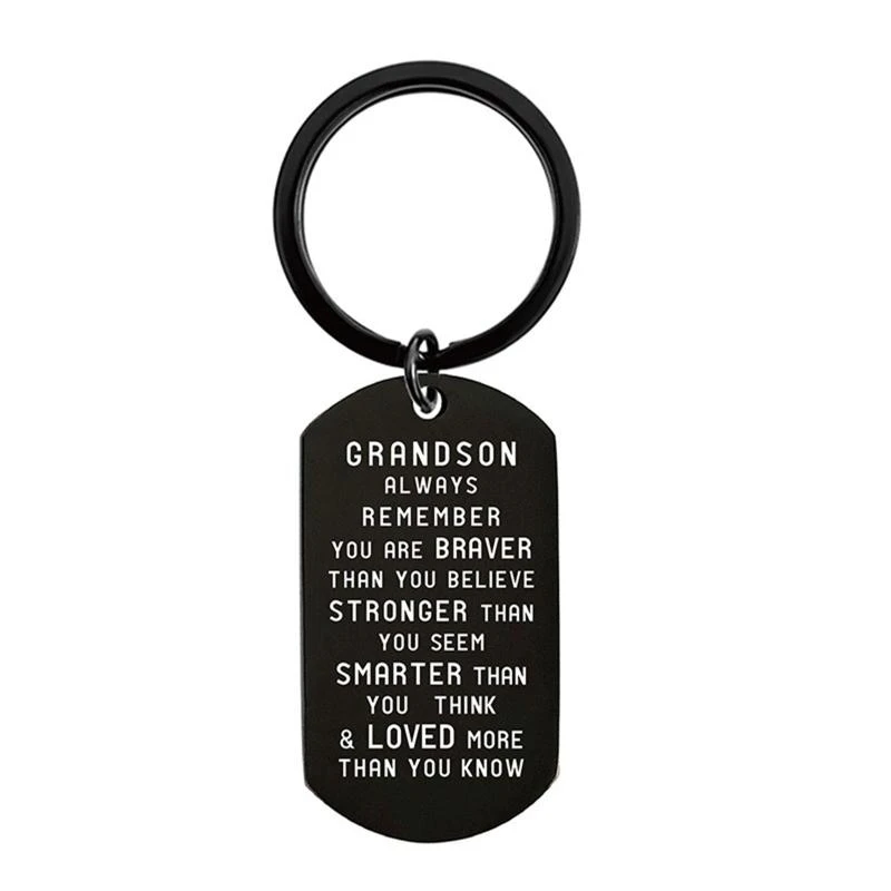 

090B 1.1x1.93in Children Stainless Steel Pendant Accessories Appliance Kids Keychain