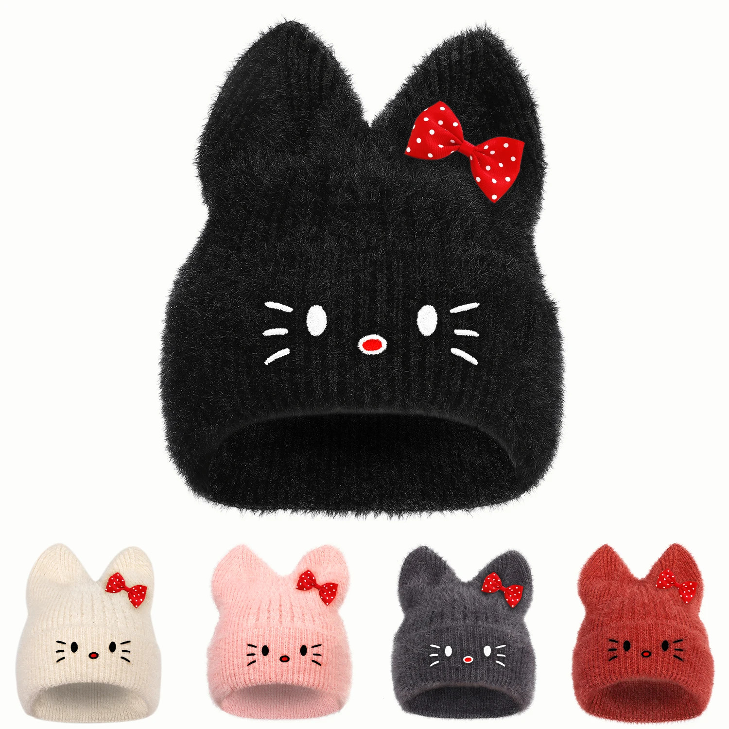 Warm Cat Ears Beani… - image