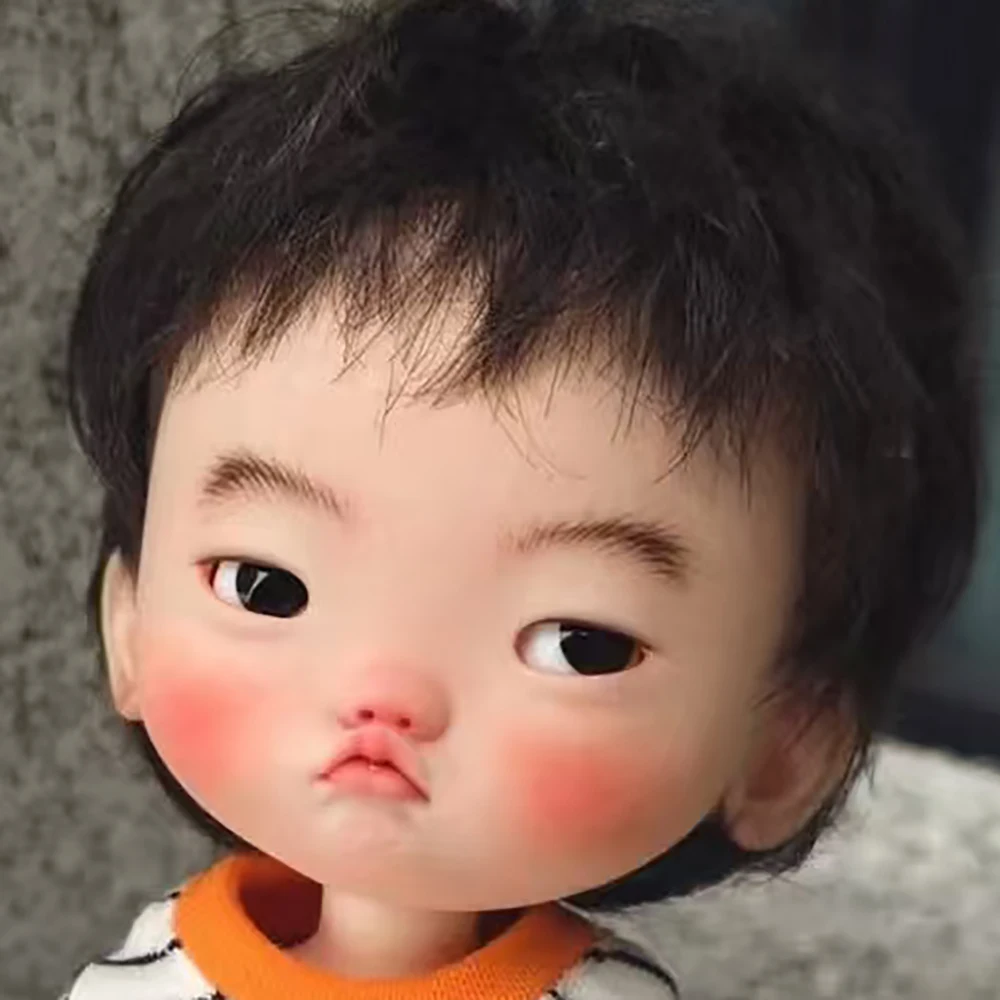 New 1/6 BJD Doll Head Big Head No Makeup Resin Material Doll Accessories Cute Doll Gifts