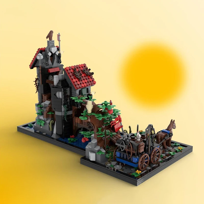 نموذج قلعة القرون الوسطى Moc اللبنات قصر البحر الأبيض المتوسط نموذج التكنولوجيا الطوب لتقوم بها بنفسك تجميع عطلة مجموعة ألعاب الهدايا #3