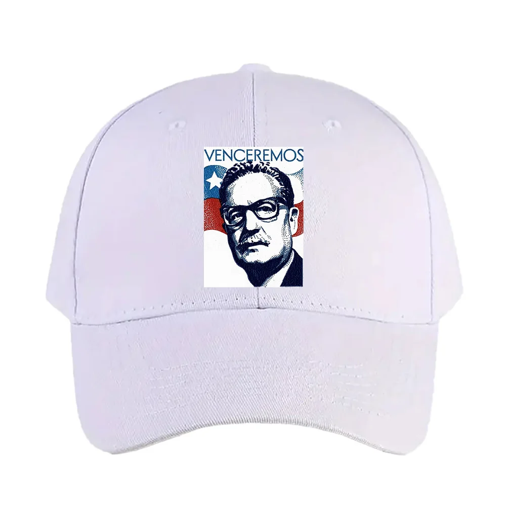 Gorra de béisbol Salvador Allende para hombre y mujer, ajustable, con visera curva, gorra tipo pico de pato, protección solar