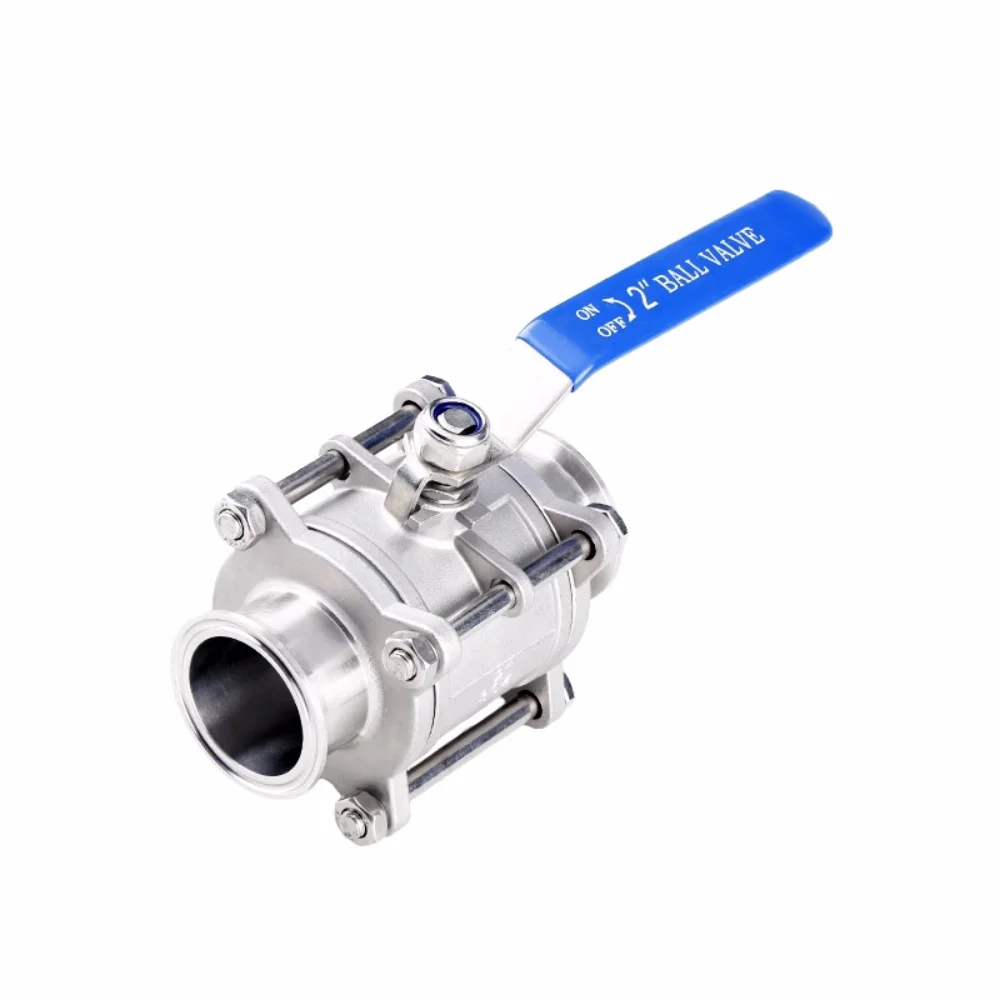 

Clamp DN15DN20DN25DN32 OD50.5mm Three Piece Ball Valve Q81F-16P Manual Hygiene Grade 3pc Connect Pipeline Valve