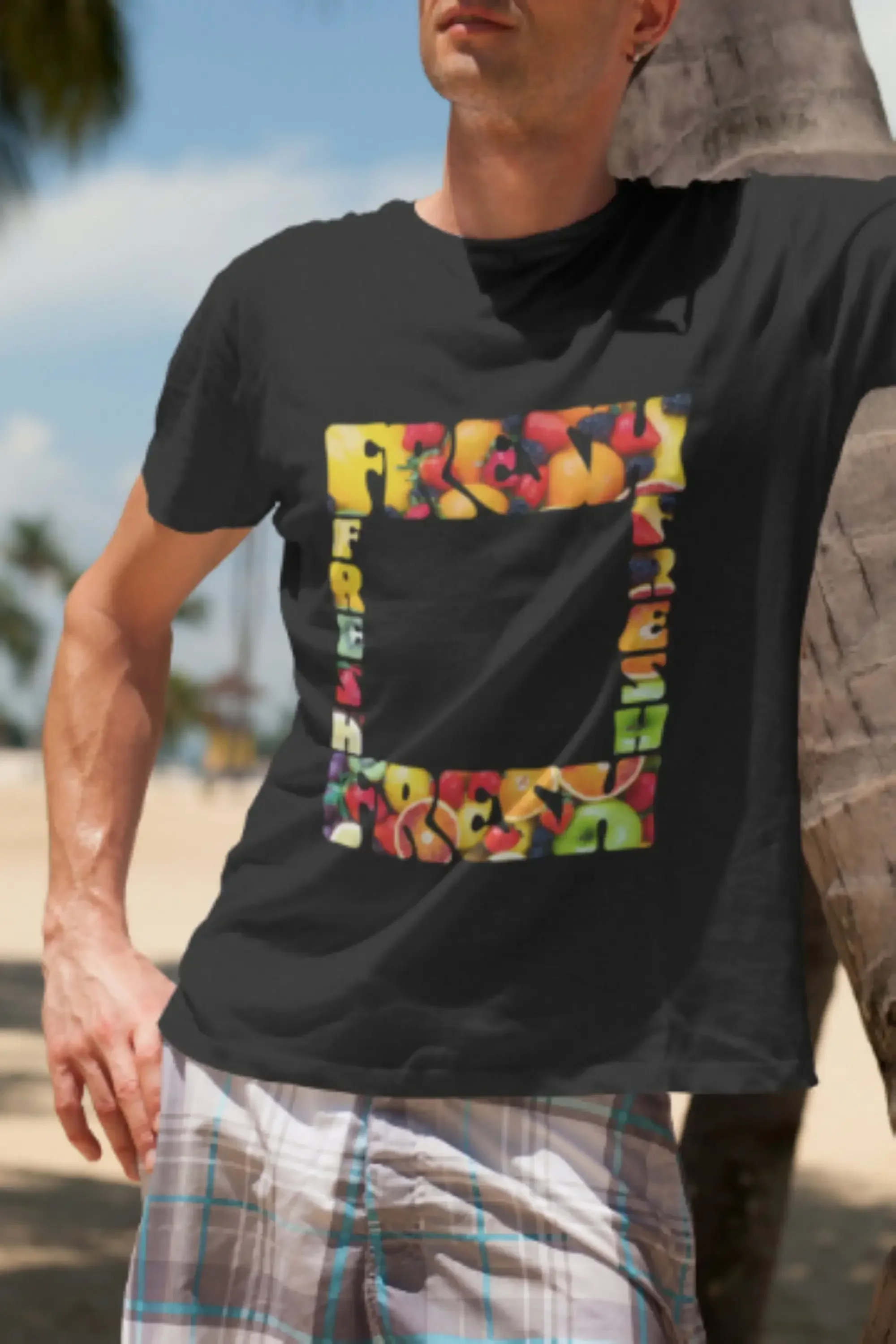 Fruit fresh T Shirt lovers tee fun healthy eating top Summer typography Strawberry Vegan gift