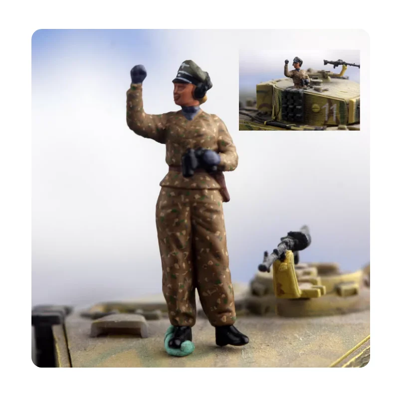 1:72 Scale Resin Material German Female Tank Driver 1 Soldier Suitable For Tank Helicopter Scenes Collectible Decorative Display