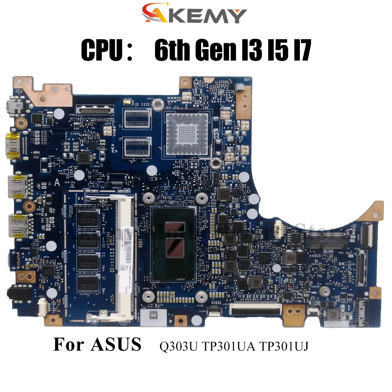 

TP301UA Laptop Motherboard For ASUS VivoBook Flip Q303U TP301U TP301UJ TP301UA Mainboard W/ I3 I5 I7 CPU 100% tests OK fast ship