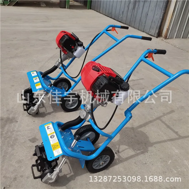 Rotary tiller plowing and soil loosening micro scarifier four-wheel drive rear rotary four plow