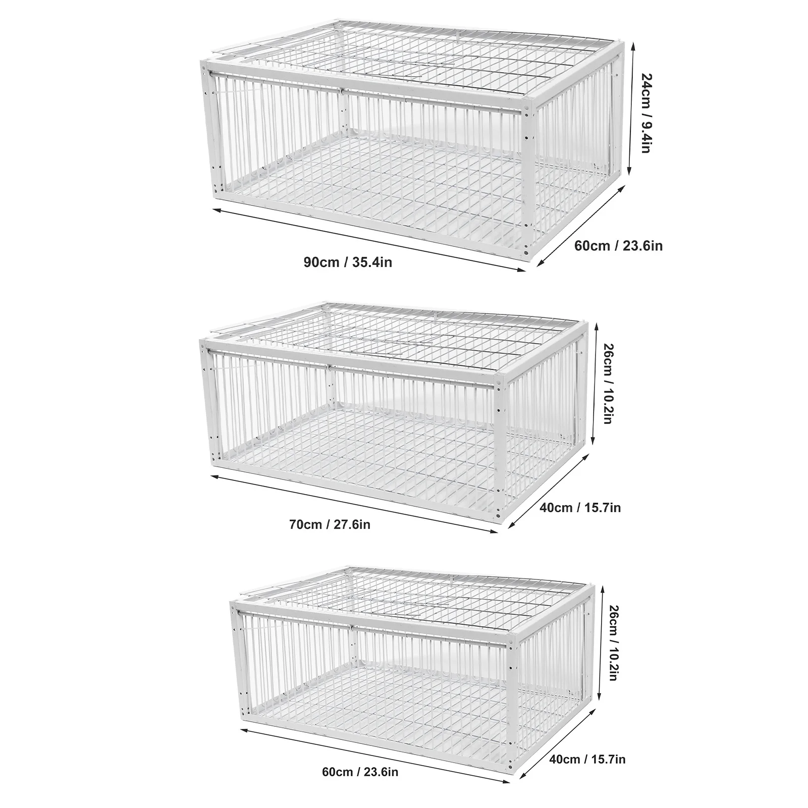 Bird Trap Cage Single Way Entry Sturdy Rust Resistant Versatile Portable Escape Proof Animal Trap Cage for Farm Garden Warehouse