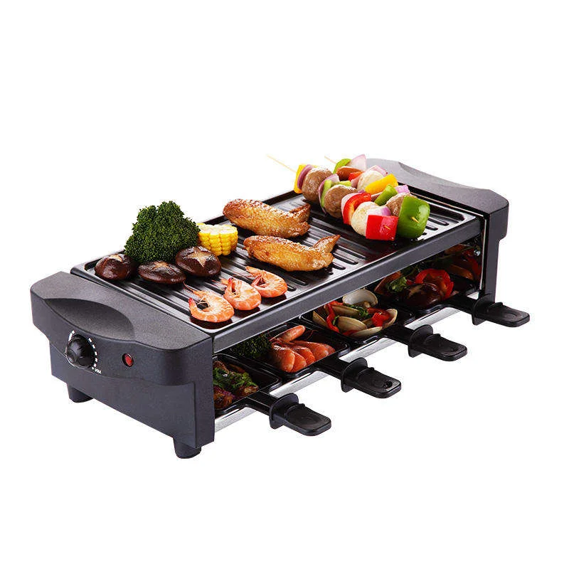 

NL Electrical Bbq Grill Smokeless Electric Griddle Hot Pot Table Easily Cleaned Grade Barbecue Indoor Non Stick Electric Grill