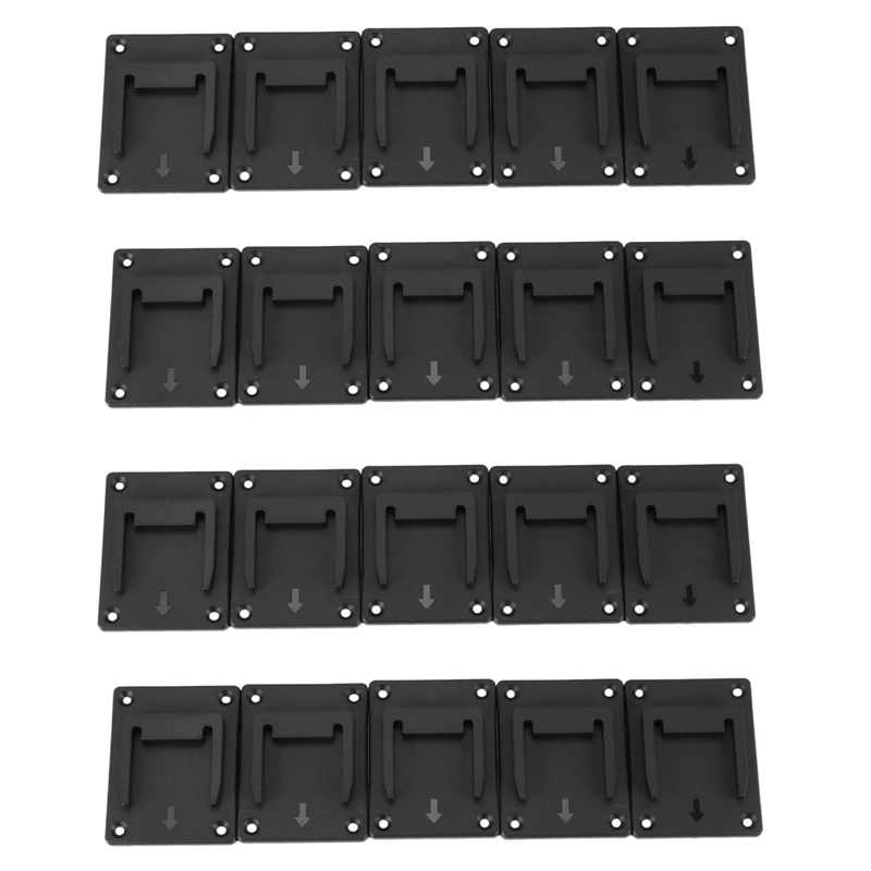 

20Pcs Machine Holder Wall Mount Storage Bracket Fixing Devices For Makita 18V Electric Tool Battery Tools Black