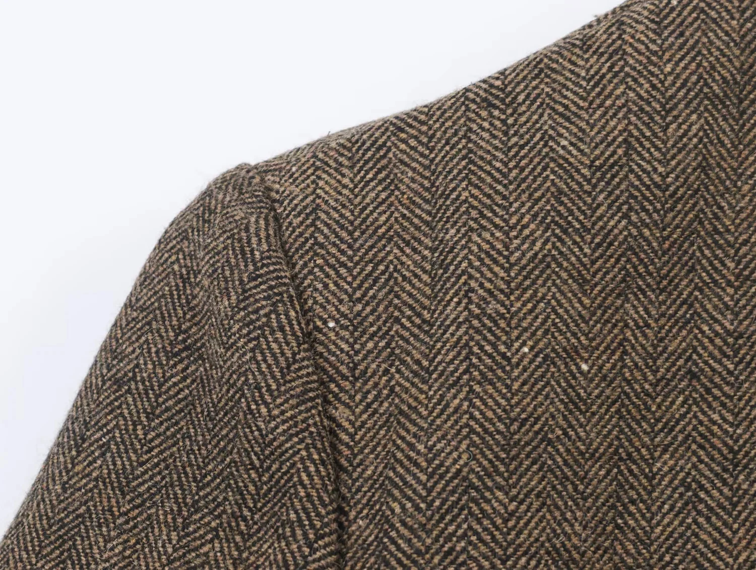 KONDALA 2026 Herbst Winter Elegante Büro Dame Blazer Mode Lässig Braun Halb Hohen Kragen Einreiher Frauen Blazer