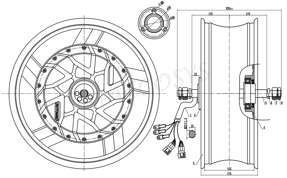 QSMotor 17X6.0inch 70H 12000W V4 96V 157kph Hub Motor ND721800 ND961800 Controller Electric Motorcycle Conversion Kit High Speed