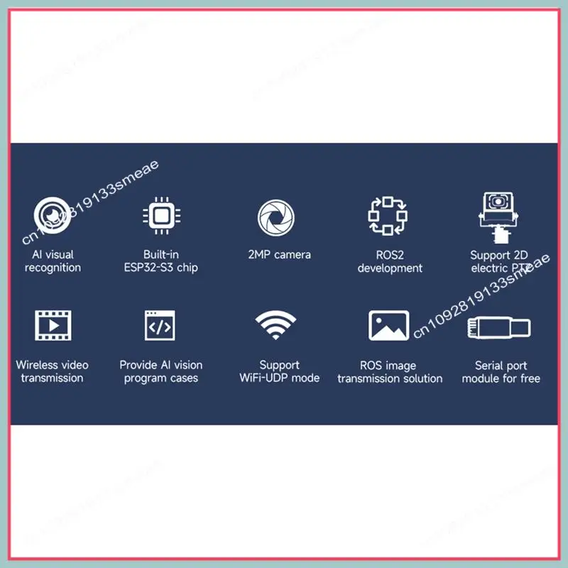 N94R AI Visual Recognition ROS-Wifi Camera Module With ESP32-S3 Chip Support Wireless Video Transmission For ROS2 Robot Car