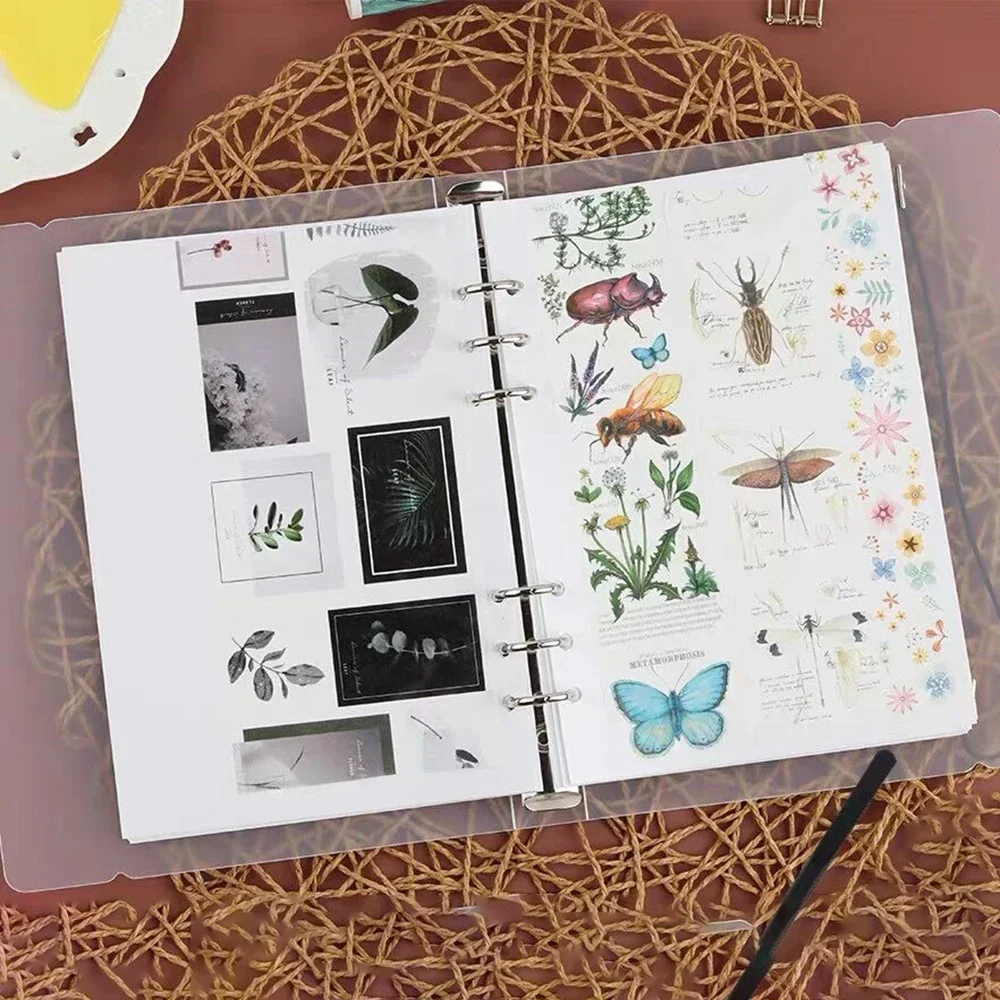 A5/6/7 Transparent Lose Blatt Binder Notebook Abdeckung Zipper Tasche Notizbuch Journal Planer Zubehör Schreibwaren Neue – Detail 5