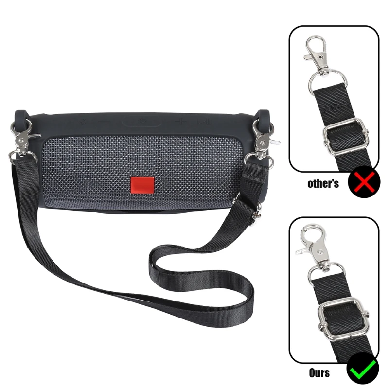 Portable Silicone Speaker Case for Jbl CHARGE ESSENTIAL Protective Cover Anti-fall Speaker Case