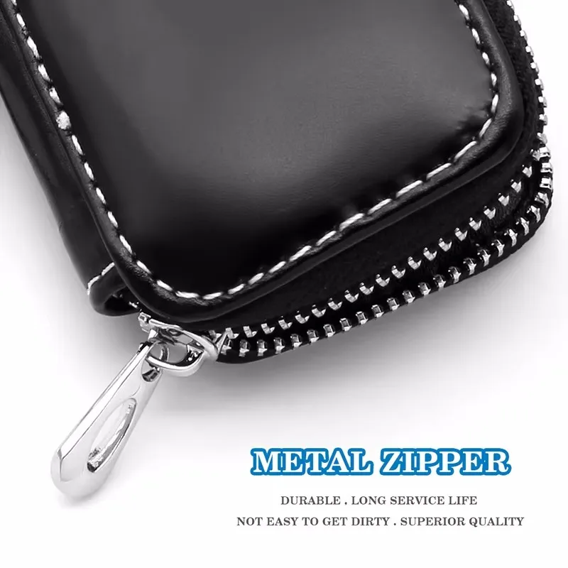 Leather Car Key Case Cover Protection Auto Key Bag Key Chain for VW Polo Golf Touareg T3 T6 T5 Passat B7 B5 Touran Beetle Tiguan