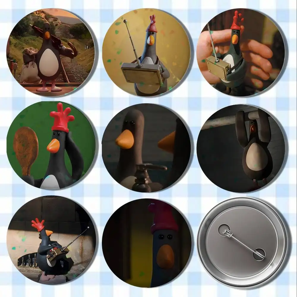 

Funny Feathers McGraw Badges Button Round Creative Pin Brooch Badge Bag Decor Accessories Fans Collect Friends Gifts