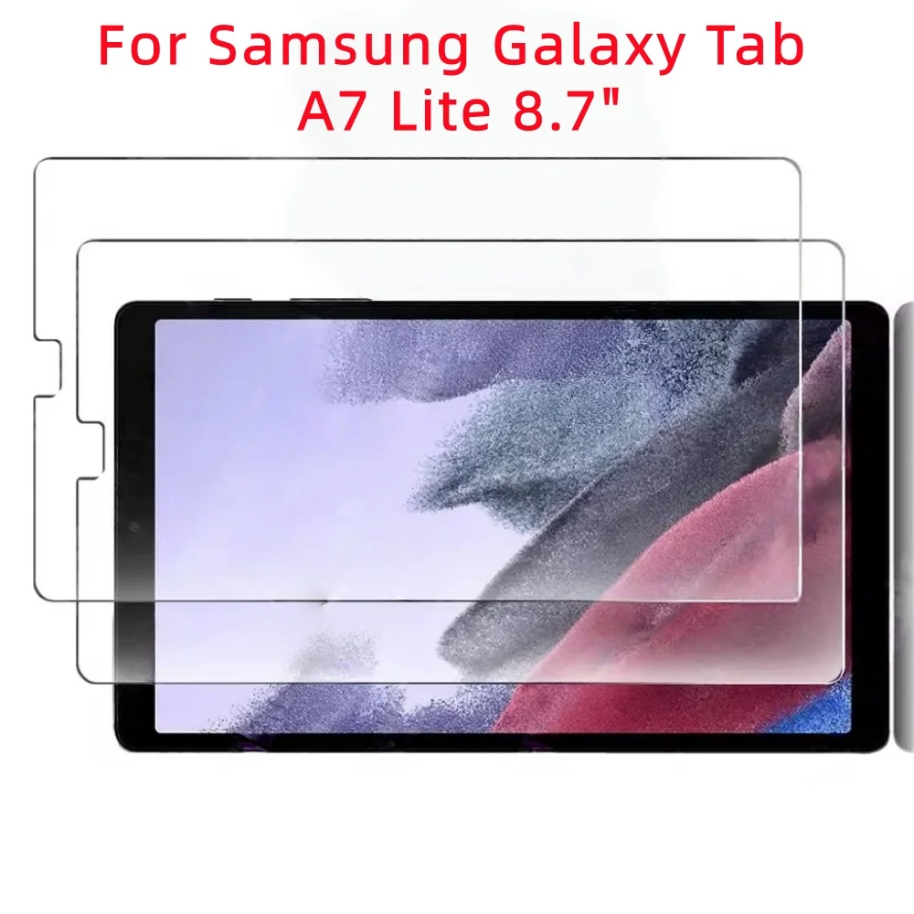 2 Stück HD-Displayschutzfolie aus gehärtetem Glas für Samsung Galaxy Tab A7 Lite 8,7 Zoll 2021 SM-T220 T225, kratzfeste Schutzfolie