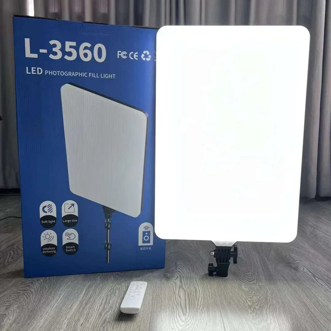 Nuevo L-3560 grande conjunto de estudio de 24 pulgadas equipo de iluminación Flash Panel de luz Led fotografía Kit de iluminación para fotografía