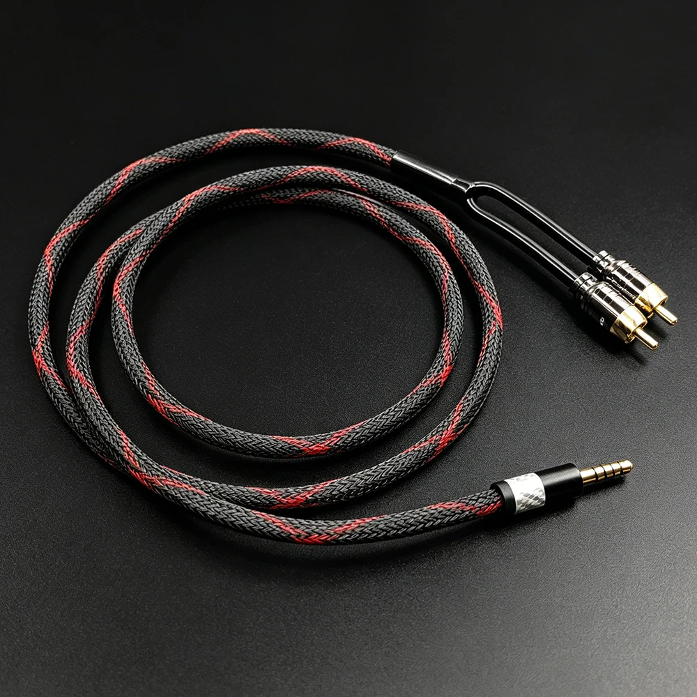 

Aouyade 4.4mm Male to 2x RCA Plug Audio Balanced Insert Cable For Digital Audio Player
